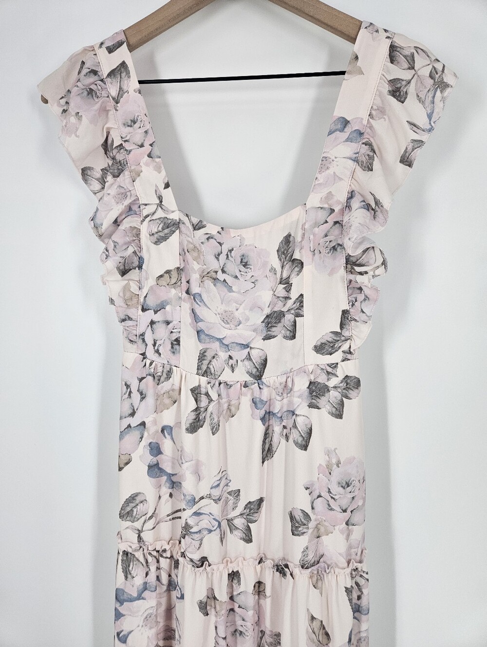 Show Me Your Mumu Pastel Floral Tie Back Lovely Midi Dress - Picture 3 of 13